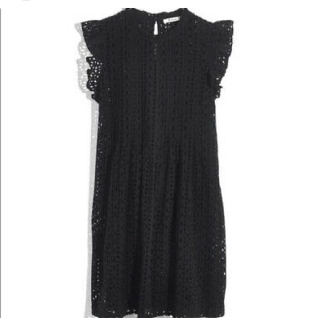 NWT Madewell Black Eyelet dress size XS B109